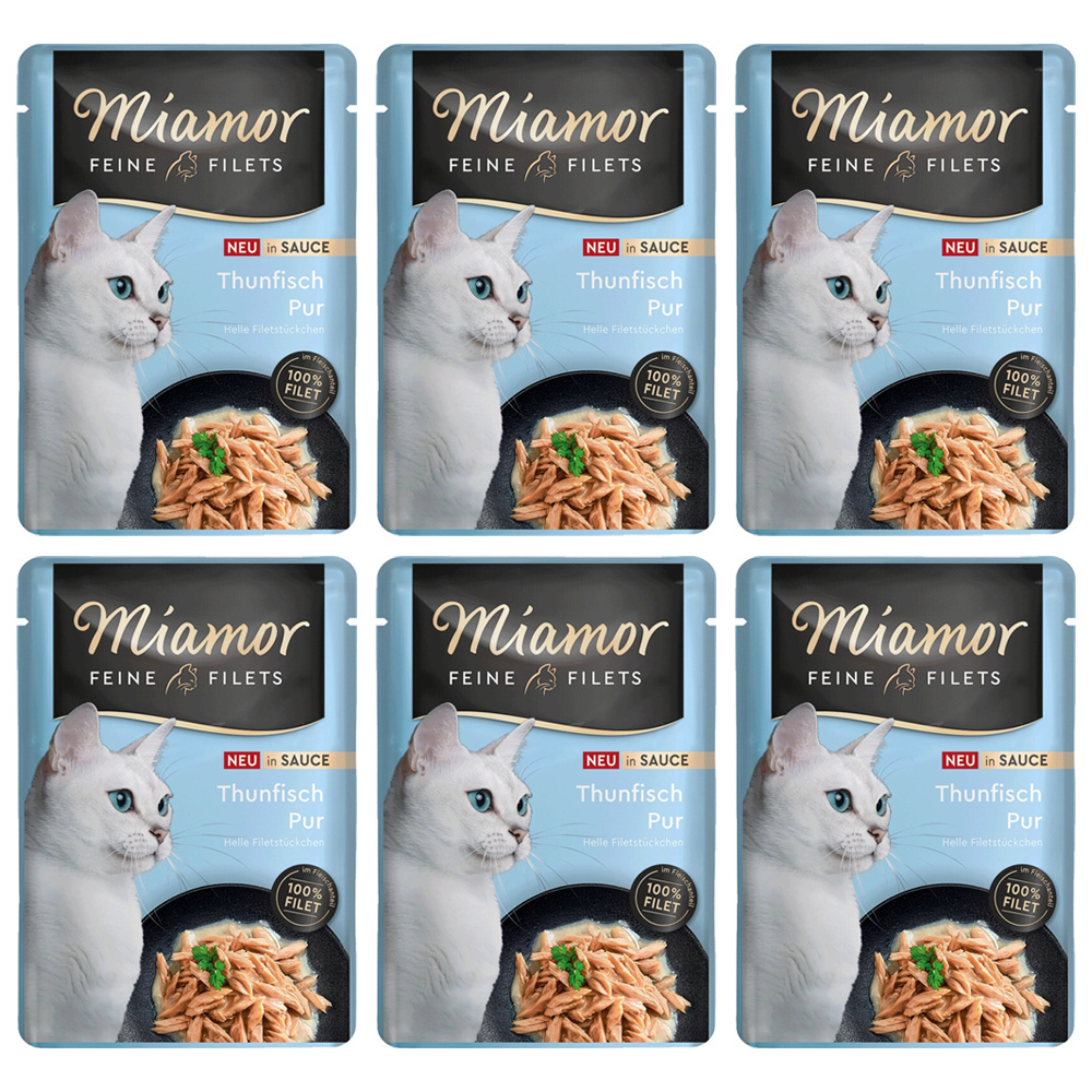 MIAMOR Feine Filets Tuńczyk w Sosie Karma Mokra dla Kota Saszetka 6x100g